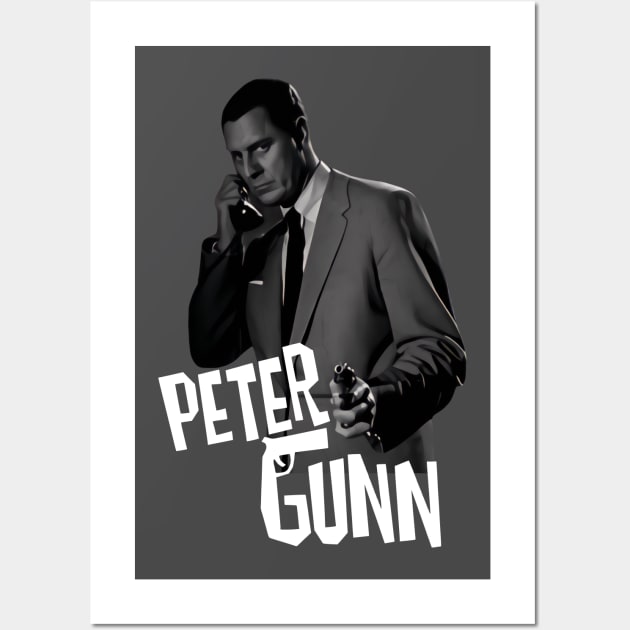 Peter Gunn - Craig Stevens - Gun - 50s Tv Show Wall Art by wildzerouk